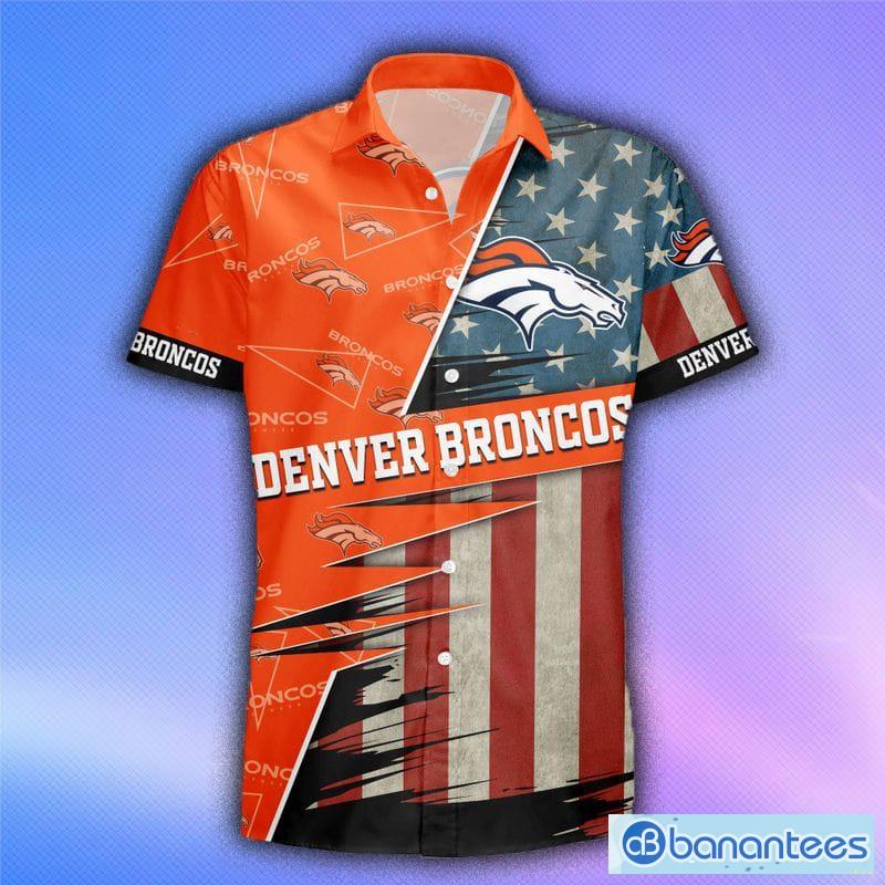 Denver Broncos NFL Sport Team US Flag Hawaiian Shirt And Shorts