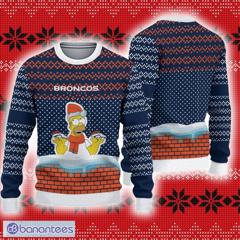 Denver Broncos Christmas Simpson Ugly Sweater For Men Women - Banantees