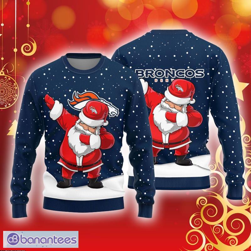 Denver Broncos Christmas Ho Ho Ho Santa Claus Dabbing Ugly Christmas  Sweater - Freedomdesign