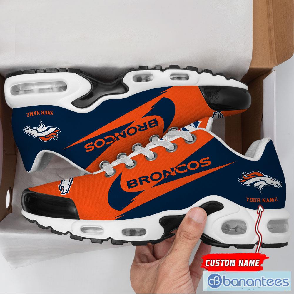 Denver Broncos NFL Team Luxury Brand Sneakers Custom Name Air Cushion Shoes  For Fans - Banantees