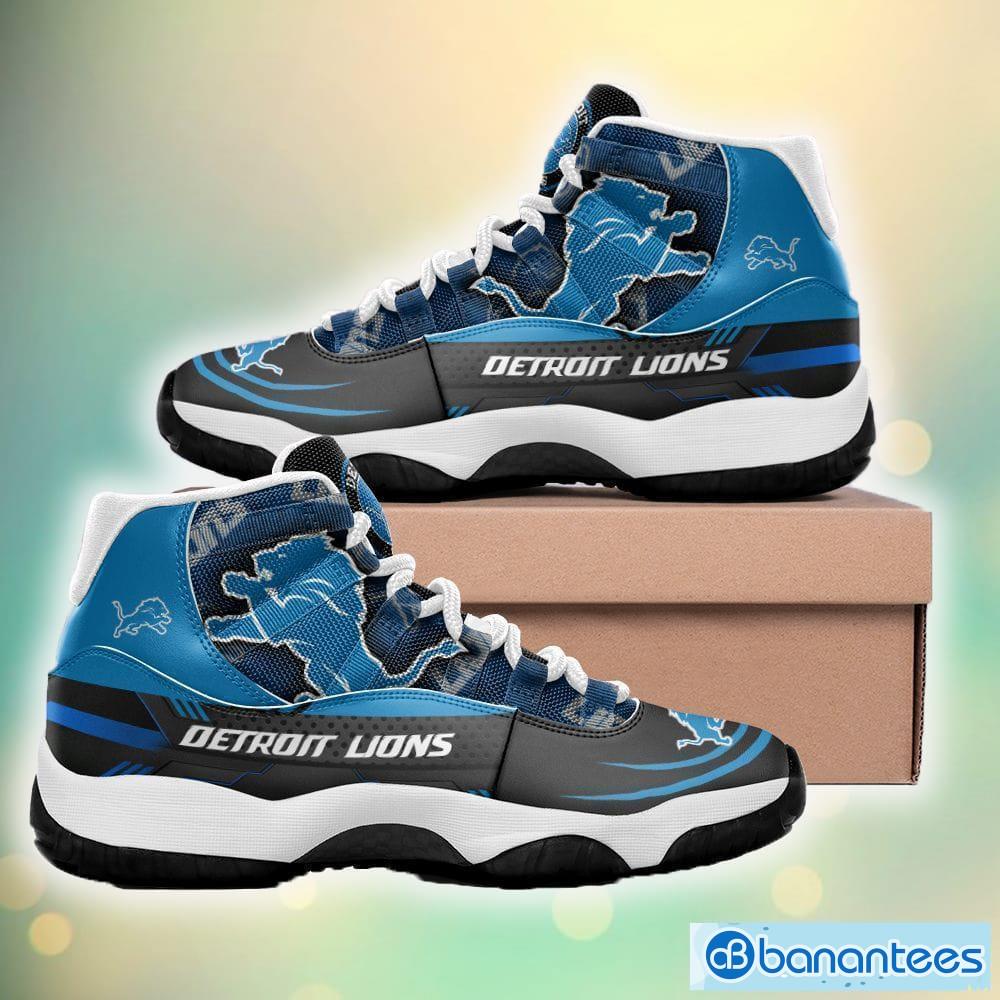 Detroit Lions NFL Air Jordan 11 Sneakers Shoes Gift For Fans