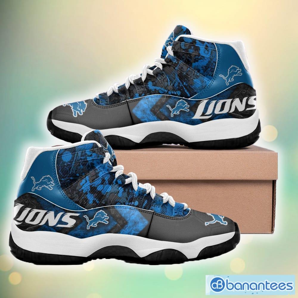 Detroit Lions Thunder Air Jordan 4 Custom Name Shoes