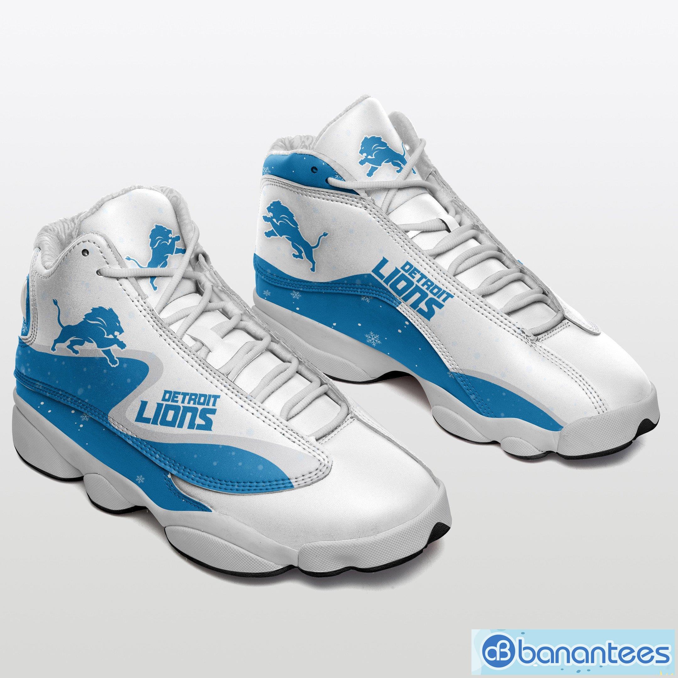 Detroit Lions High Top Shoes Custom American Flag Sneakers