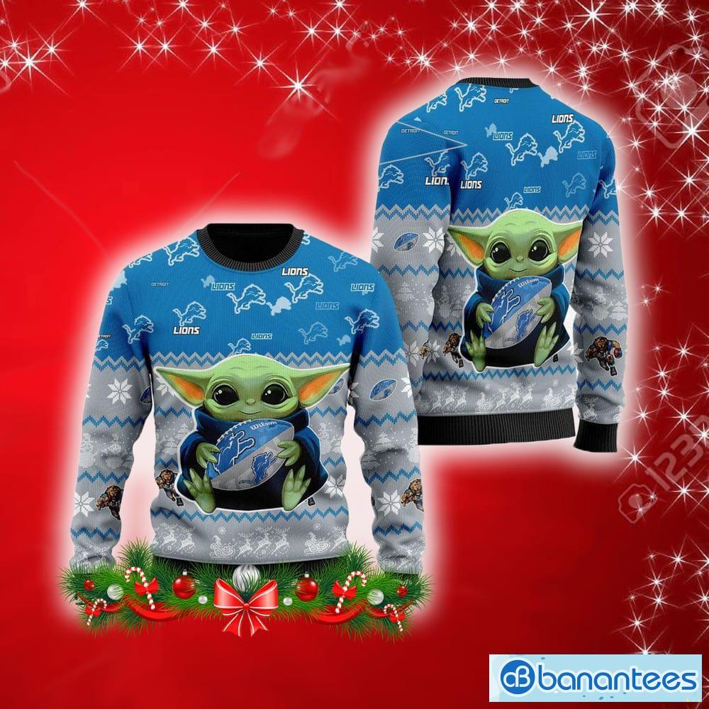 Detroit Lions Baby Yoda Hug New Ugly Christmas Sweater NFL Gift For Fans - NFL Detroit Lions Baby Yoda Hug New Ugly Christmas Sweater For Men And Women Gift Fans Detroit Lions Baby Yoda Hug New Ugly Christmas Sweater NFL Gift For Fans - NFL Detroit Lions Baby Yoda Hug New Ugly Christmas Sweater For Men And Women Gift Fans