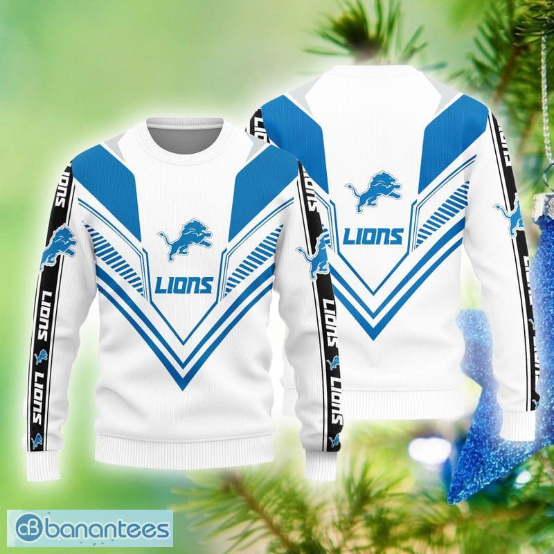 Detroit Lions Ugly Christmas Sweater Holiday Party Lions Fans - T