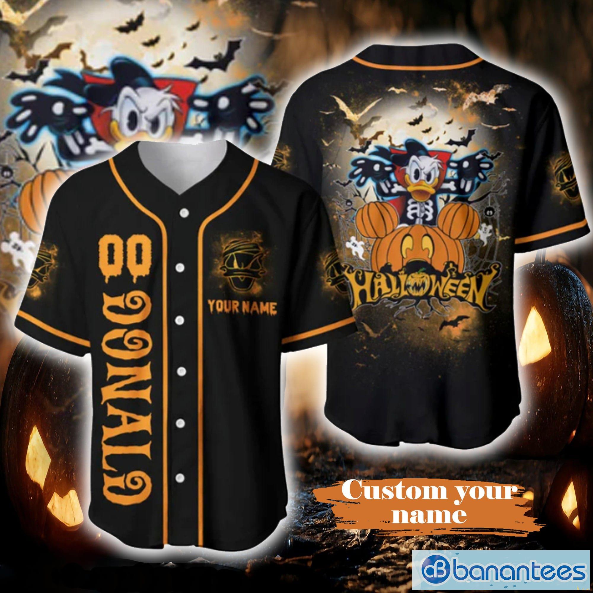 Disney Donald Duck Baseball Jersey Shirt Halloween Gift Hot 2023 Custom  Number And Name For Men And Women - Banantees