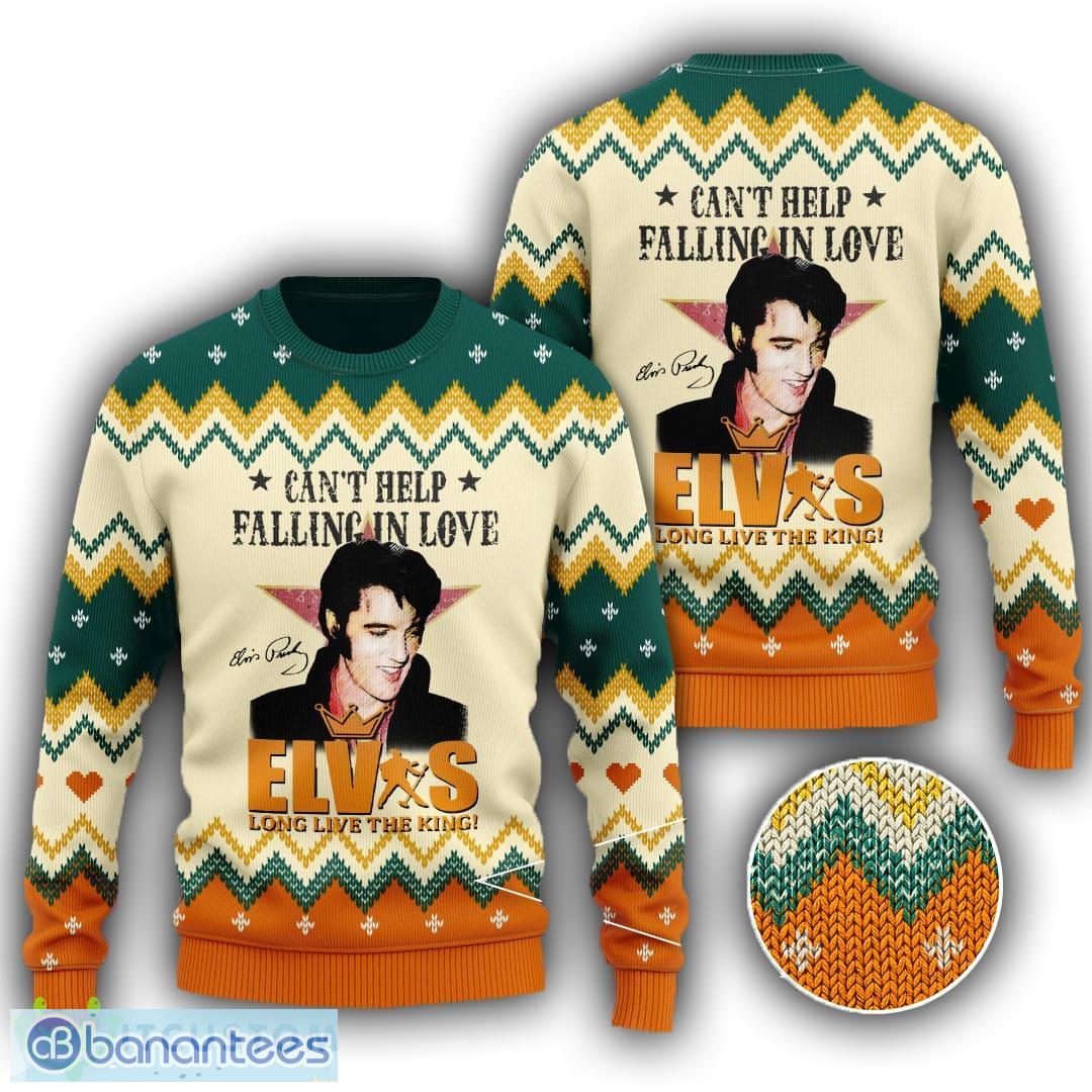 Elvis With Grandma Christmas Ugly Sweater All Over Printed Sweater Christmas  Gift - Banantees