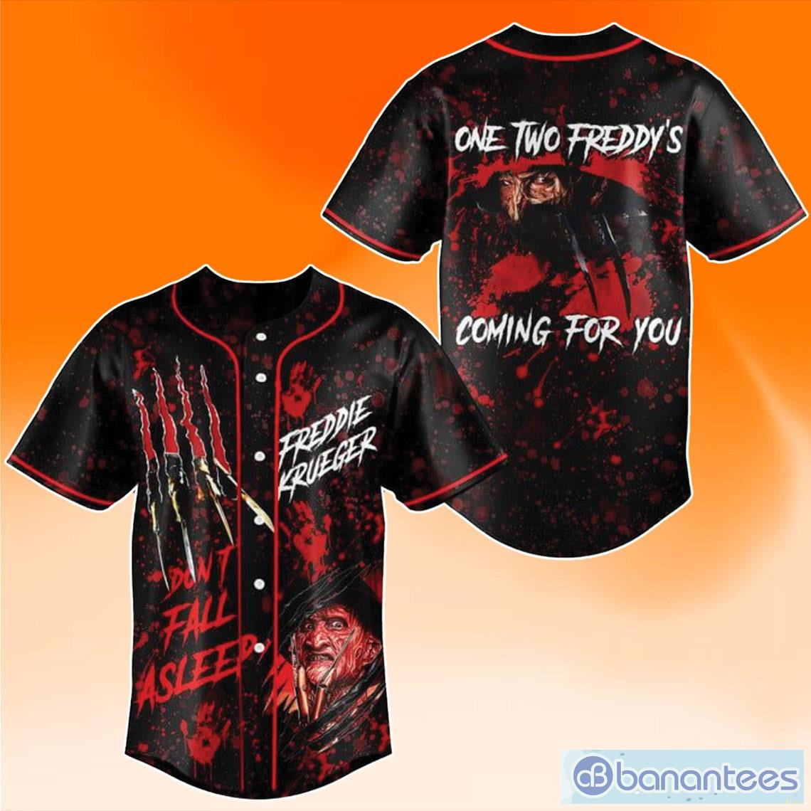 Fusinhaner Halloween Movie Shirt, Freddy Krueger Baseball Jersey, Freddy Krueger Jersey, Personalized Jersey, Horror Movie Jersey, Baseball Uniform