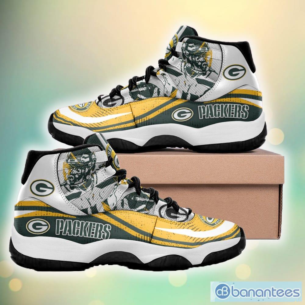 Green Bay Packers Custom Name Air Jordan 11 Sneaker Shoes For Sport Fans -  Banantees