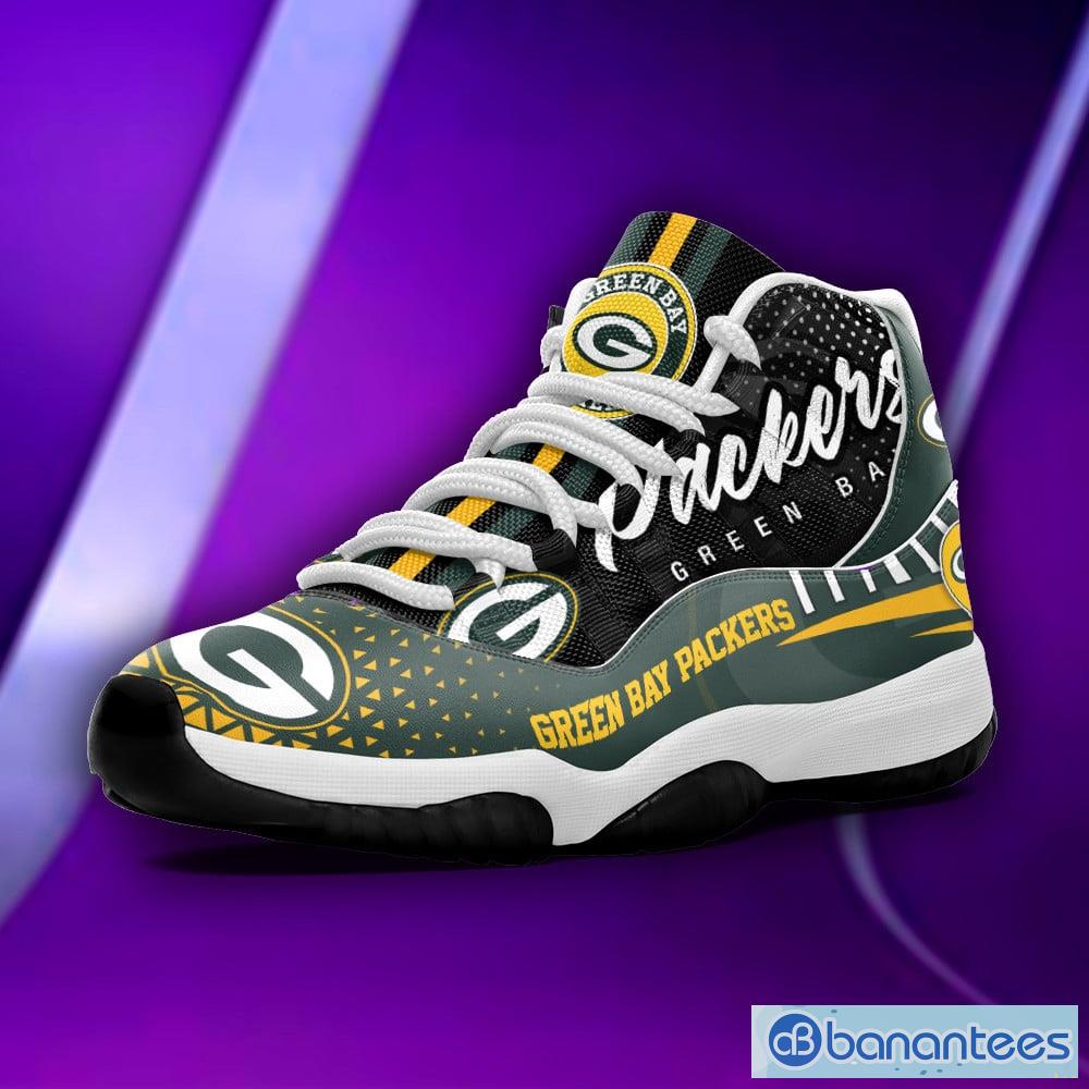 Green Bay Packers Yellow Air Jordan 13 Sneakers Shoes