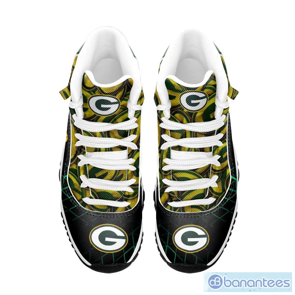 Green Bay Packers Custom Name Air Jordan 11 Sneaker Shoes For Sport Fans -  Banantees