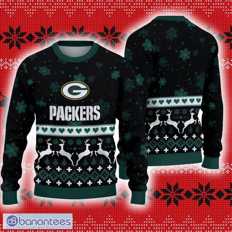 Green Bay Packers Christmas Sweater Gingerbread Man Ugly Christmas