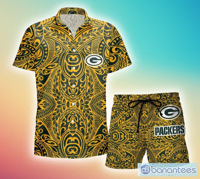 Green Bay Packers Tropical Hawaiian Shirt And Shorts Summer Beach Set -  Banantees