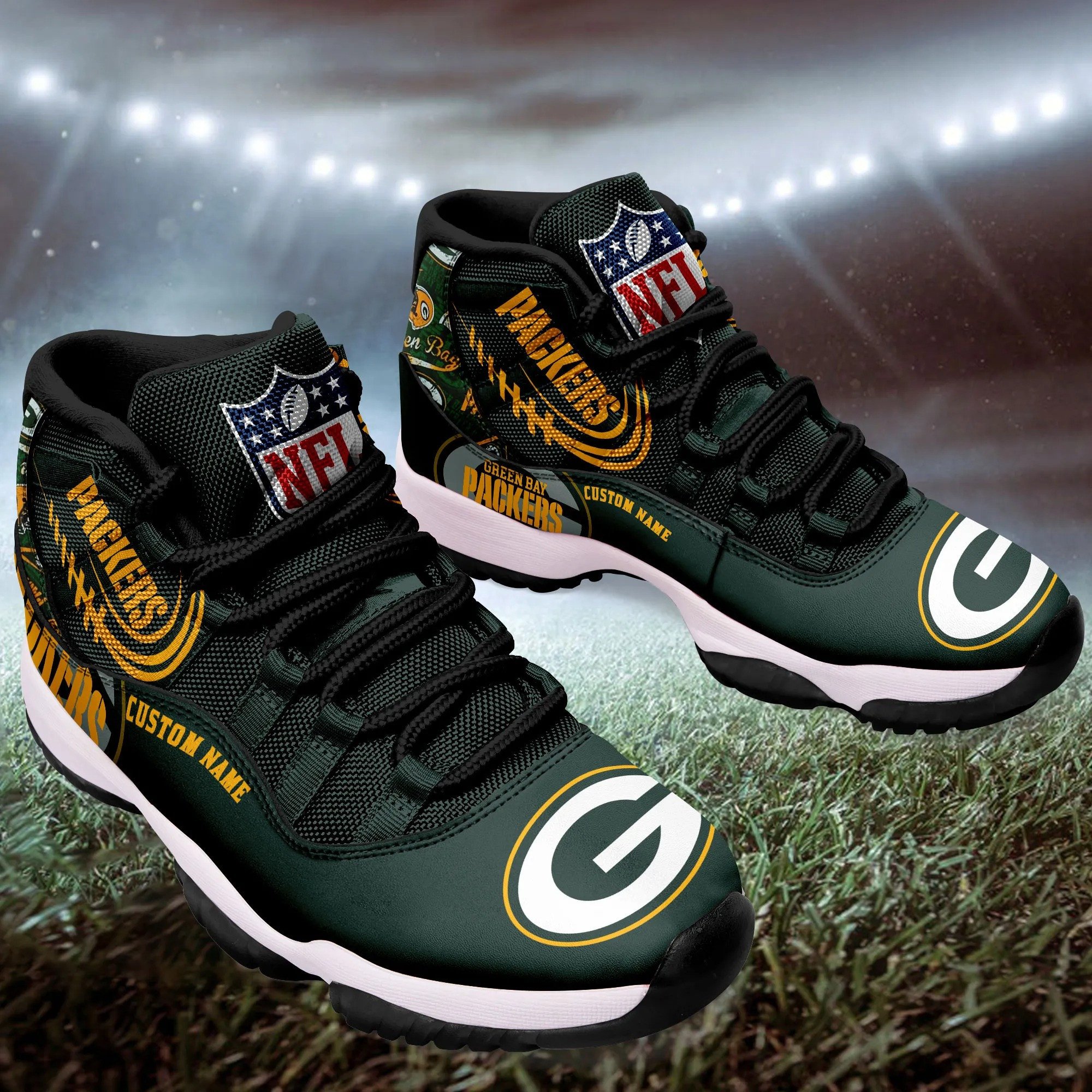 Green Bay Packers Personalized Air Jordan 11 Edgy Men And Women Gift For  Sports Fans - Banantees