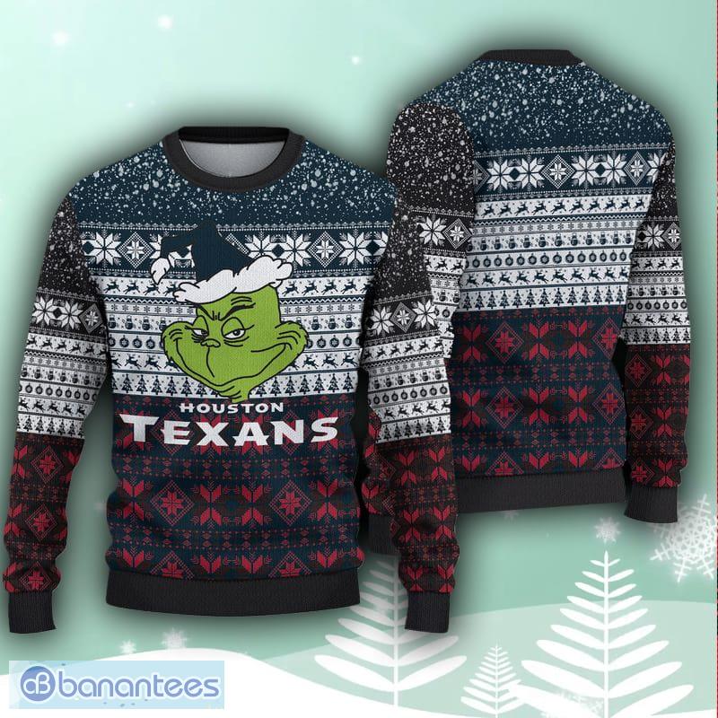 Houston Texans Christmas Grinch Ugly Sweater For Men Women - Banantees