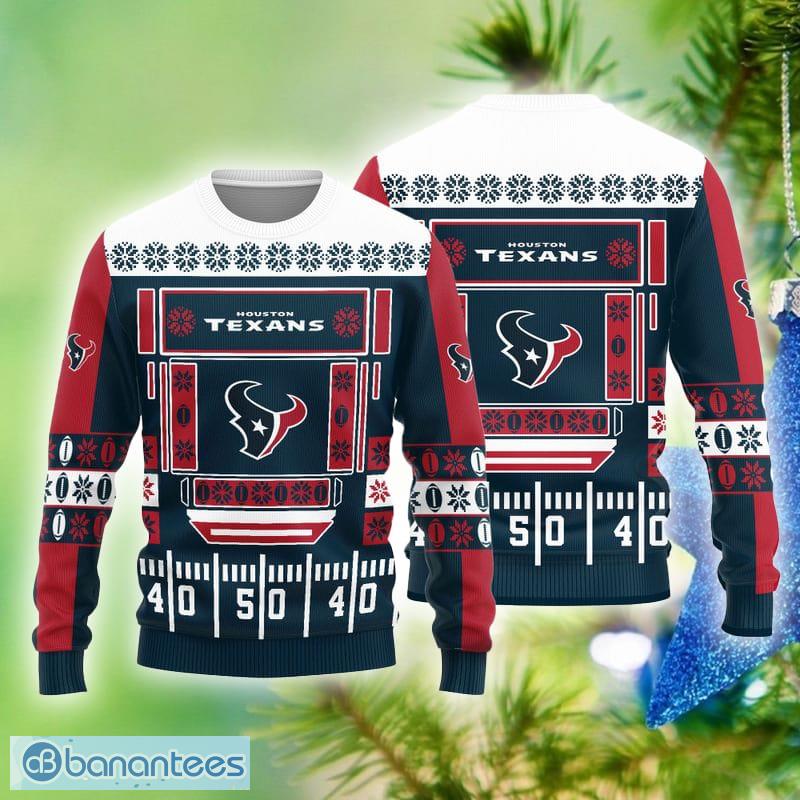 Houston Texans Hawaii Tropical Patterns Ugly Christmas Sweater For