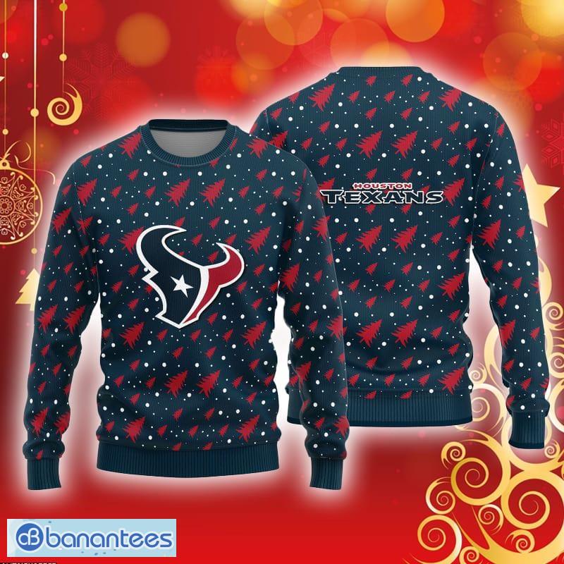 Houston Texans Basic Pattern Ugly Christmas Sweater - Banantees