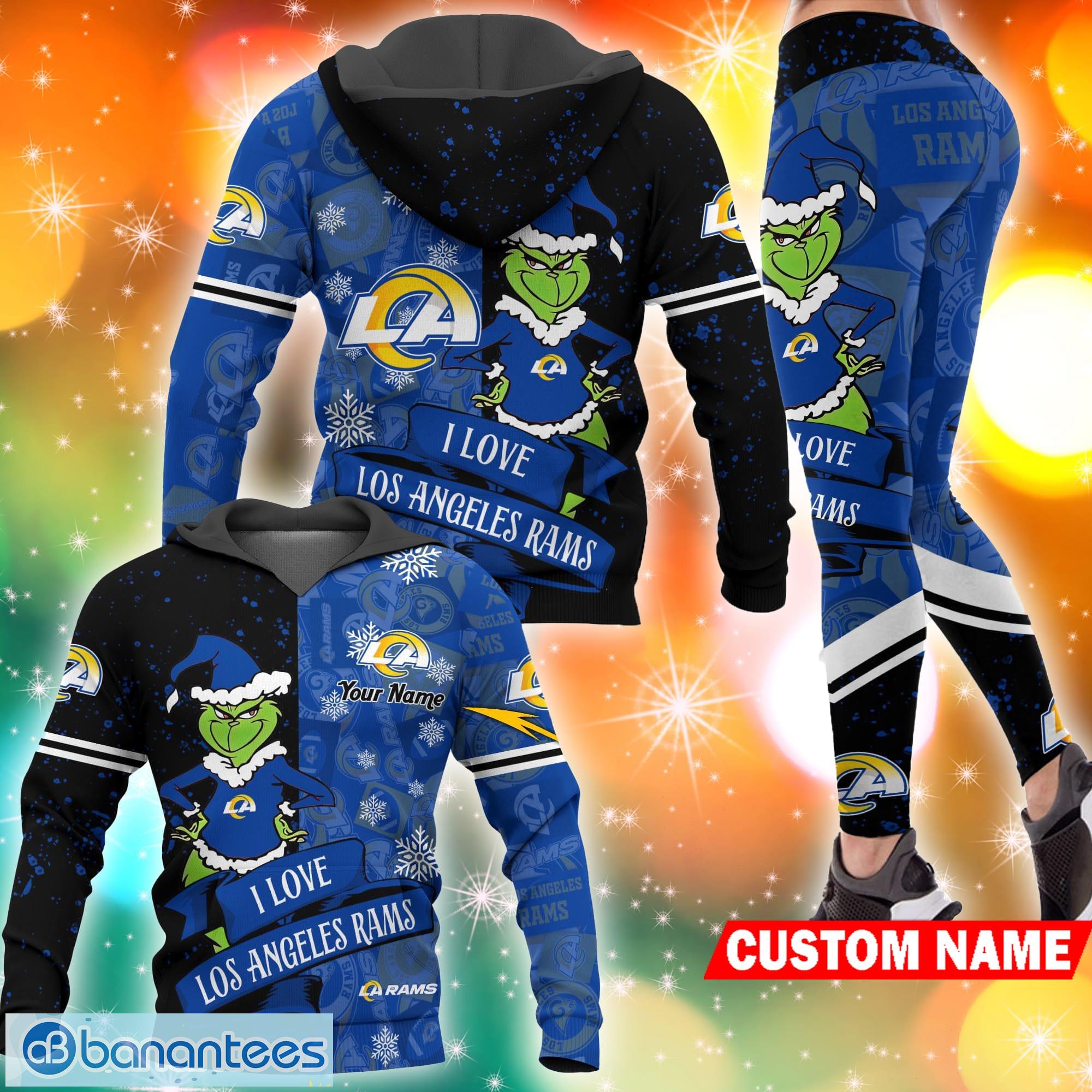 NFL Los Angeles Rams 3D Ugly Christmas Sweater Custom Name And Number  Christmas Gift For Sport Fans - Banantees