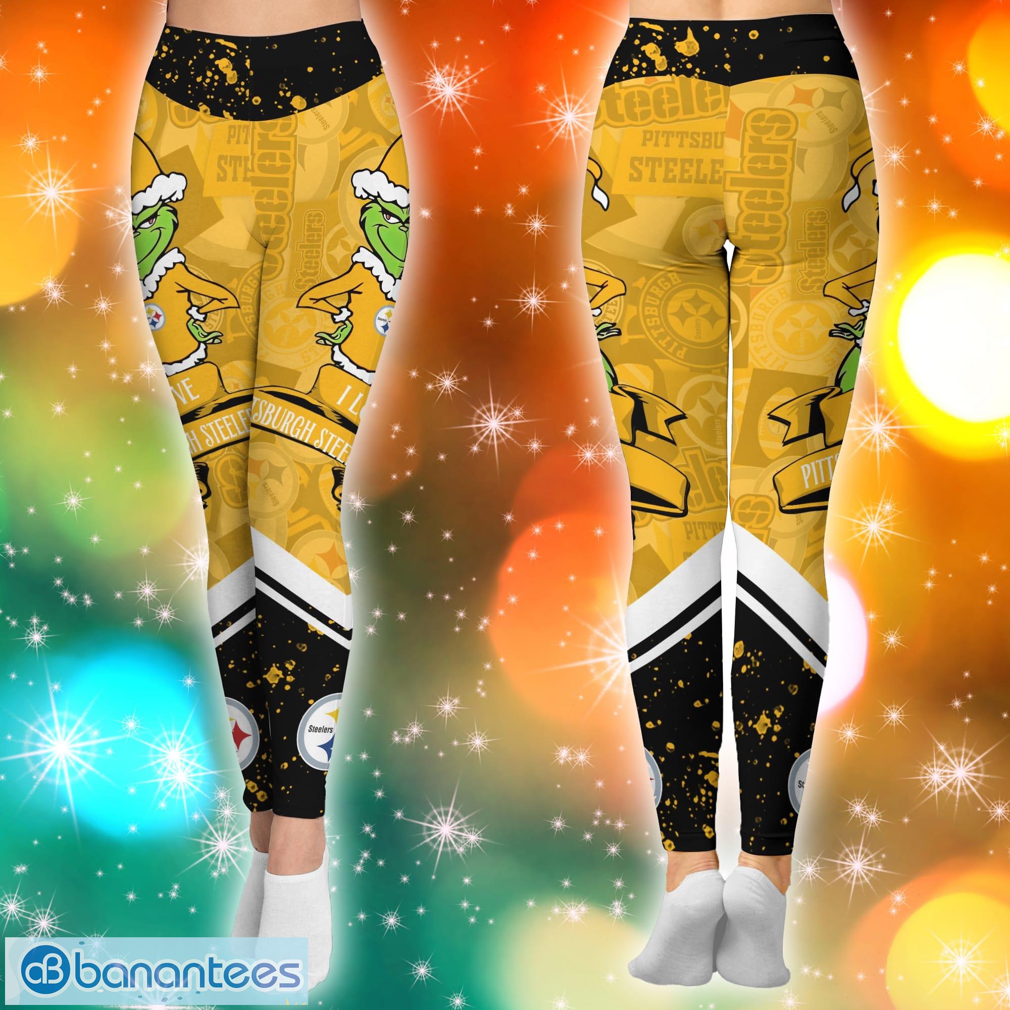 I Love Pittsburgh Steelers NFL Grinch 3D Hoodie And Long Pants Set Gift  Christmas Personalized - Banantees
