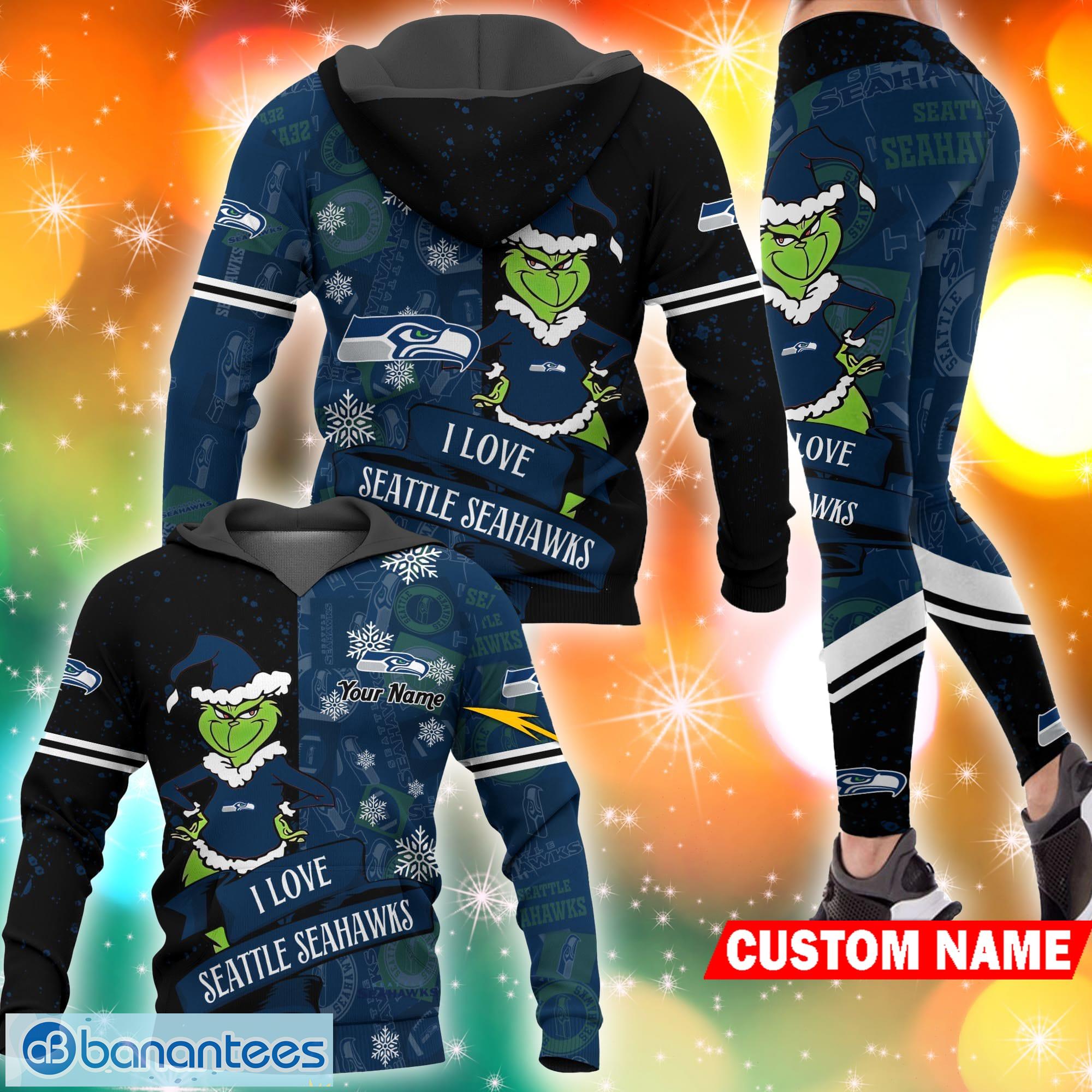 I Love Pittsburgh Steelers NFL Grinch 3D Hoodie And Long Pants Set Gift  Christmas Personalized - Banantees