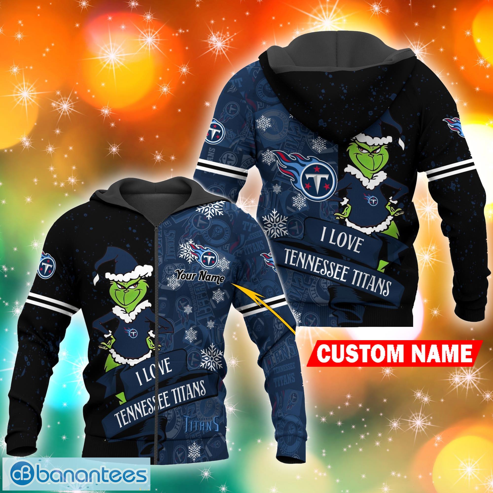 Tennessee Titans NFL Christmas Personalized Hoodie Zipper Fleece