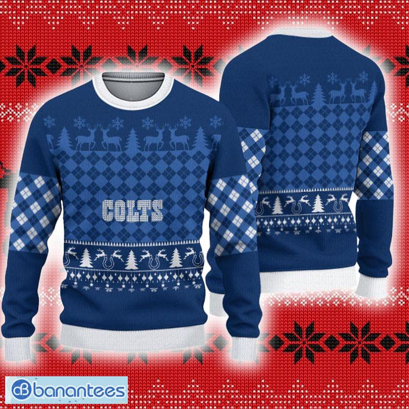 Costume Agent Indianapolis Colts Blue & White Ugly Christmas Sweater (Sweater Size: X-Large)