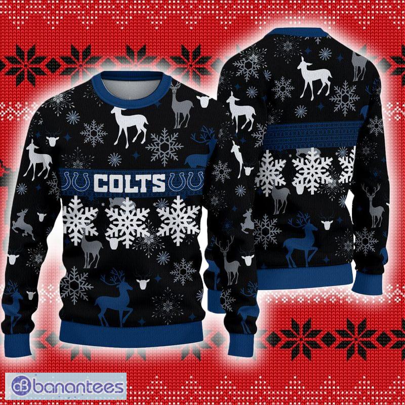 Indianapolis Colts Christmas Pattern Ugly Christmas Sweater Wool AOP Gift  For Fans