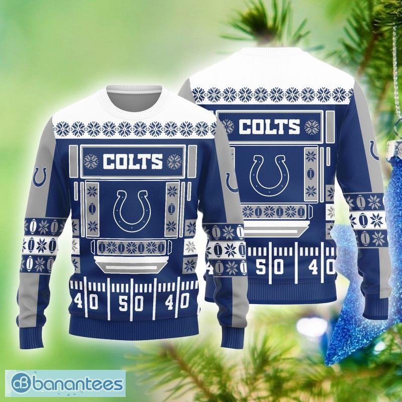 Indianapolis Colts Snowflakes Pattern Ugly Christmas Sweater