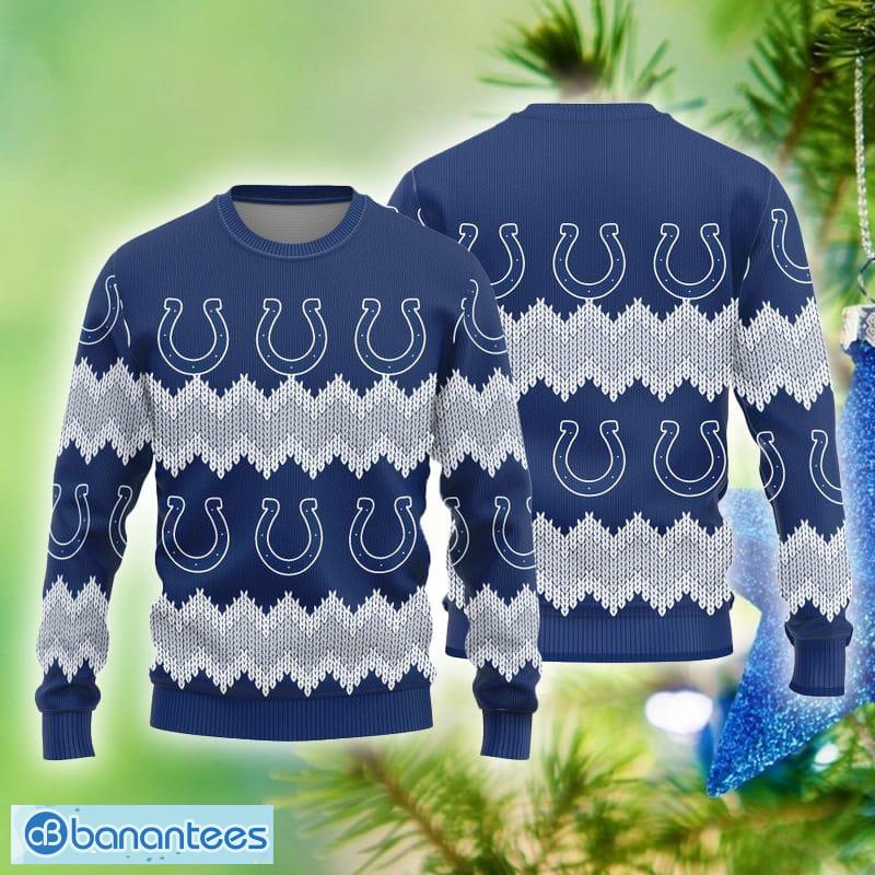 NFL Indianapolis Colts Logo Ideas Ugly Christmas Sweater For Men And Women  - Banantees