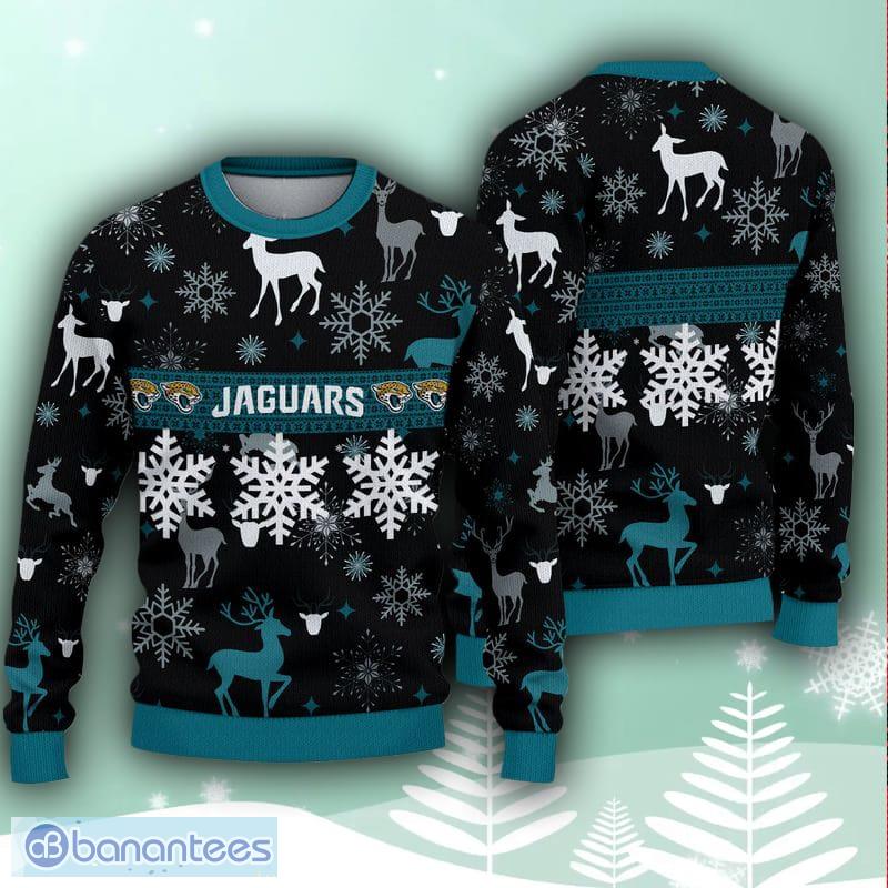 Jacksonville Jaguars Christmas Skull All Over Print Jumper Knitted Sweater  For Winter - Banantees