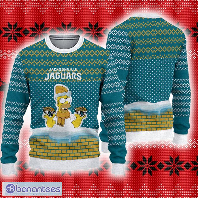 Jacksonville Jaguars Christmas Skull Halloween Ugly Christmas Sweater -  Banantees