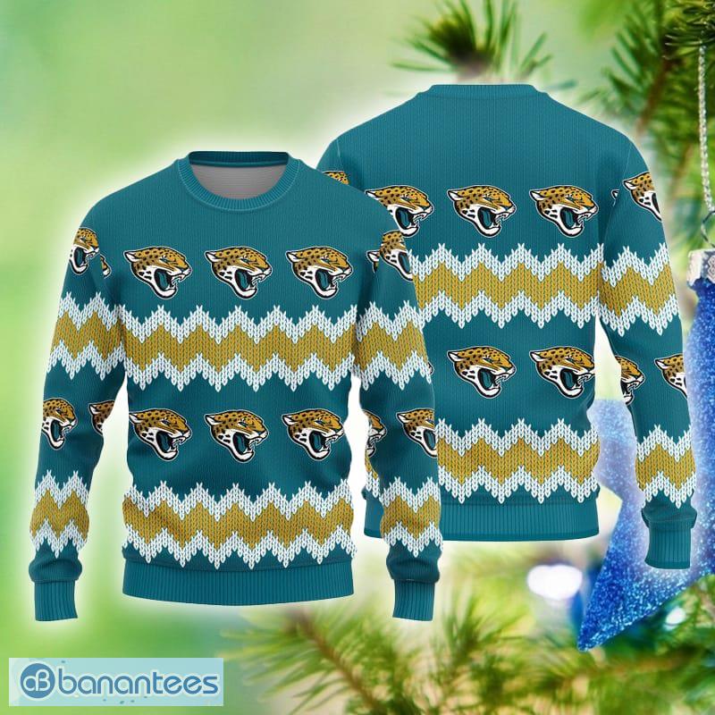 Jacksonville Jaguars Logo Knitted Ball Snowfalke Pattern Ugly Christmas  Sweater - Banantees