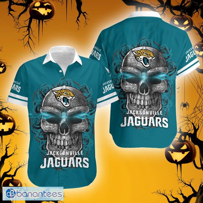 Jacksonville Jaguars Skull Carved Halloween Hawaiian Shirt Gift