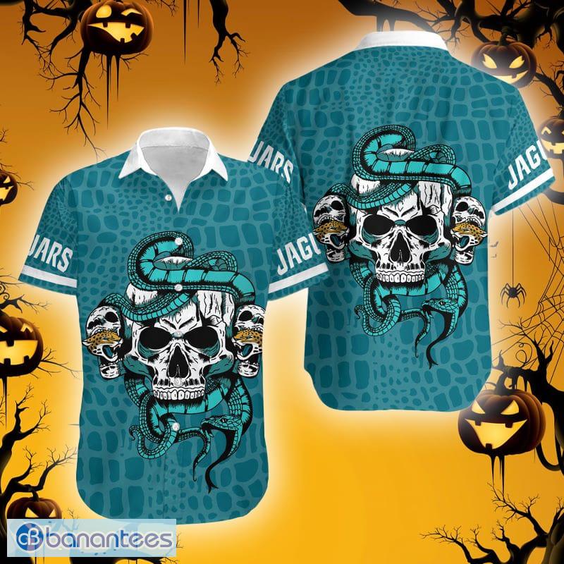 Jacksonville Jaguars Skull Carved Halloween Hawaiian Shirt Gift