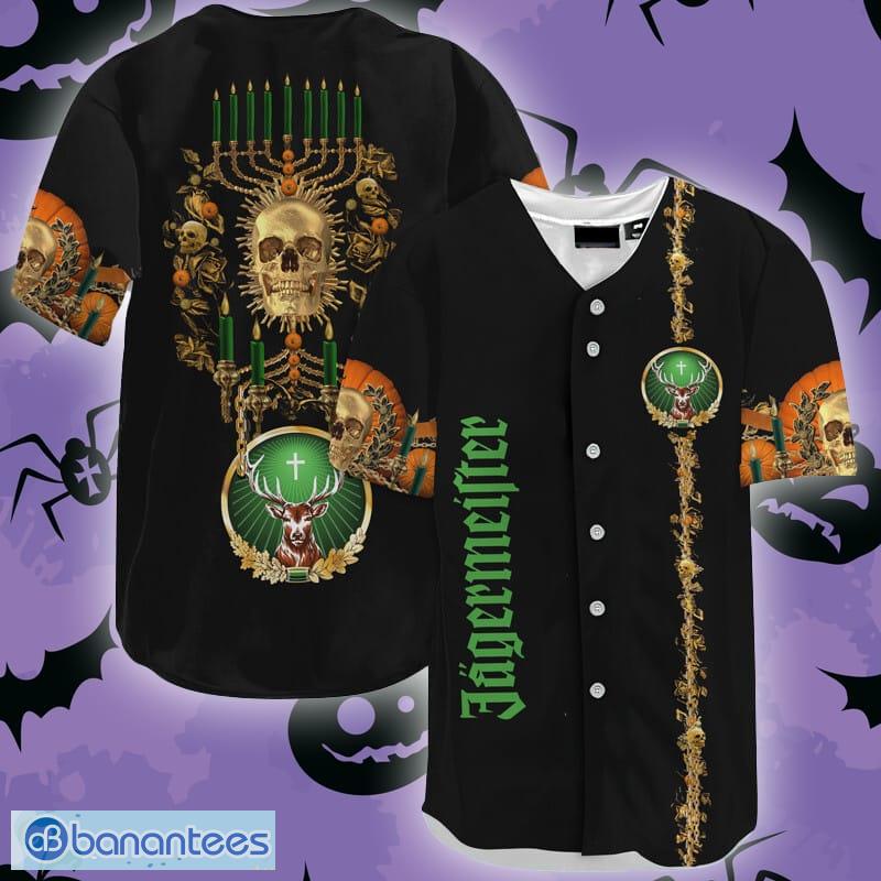 Black Skull Jagermeister Baseball Jersey