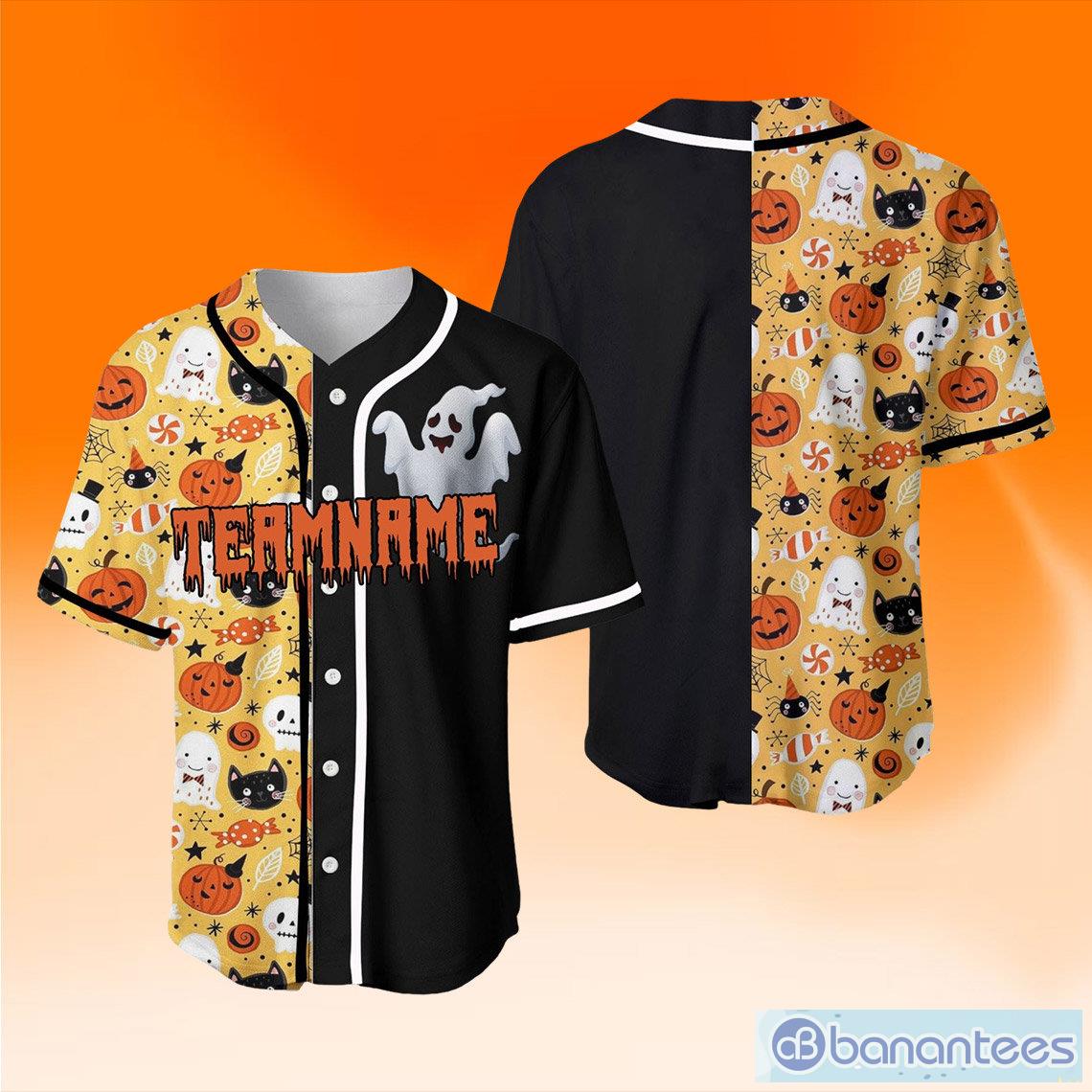 Custom Name Happy Hallothankmas Baseball Jersey - Family Gift Ideas That  Everyone Will Enjoy