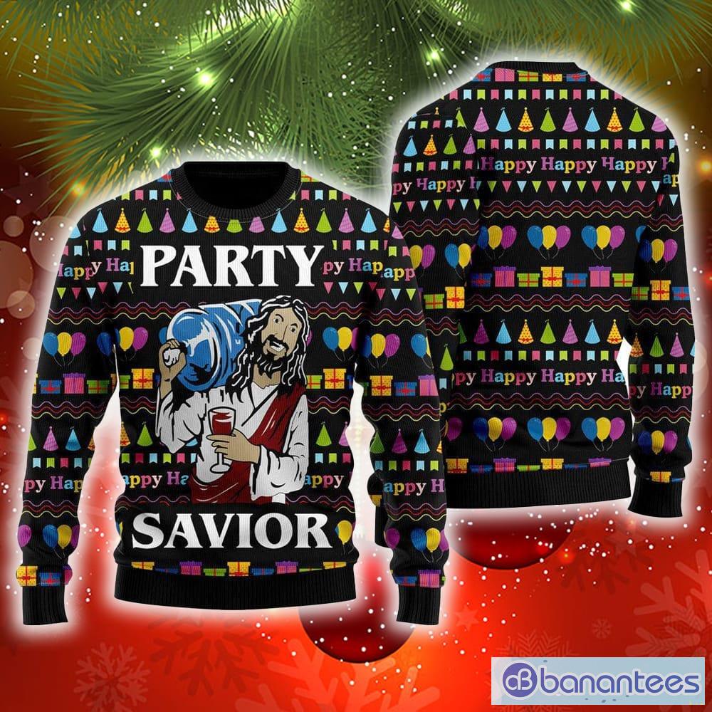 Jesus Party Ugly Christmas Sweater Gift For Men And Women - Banantees