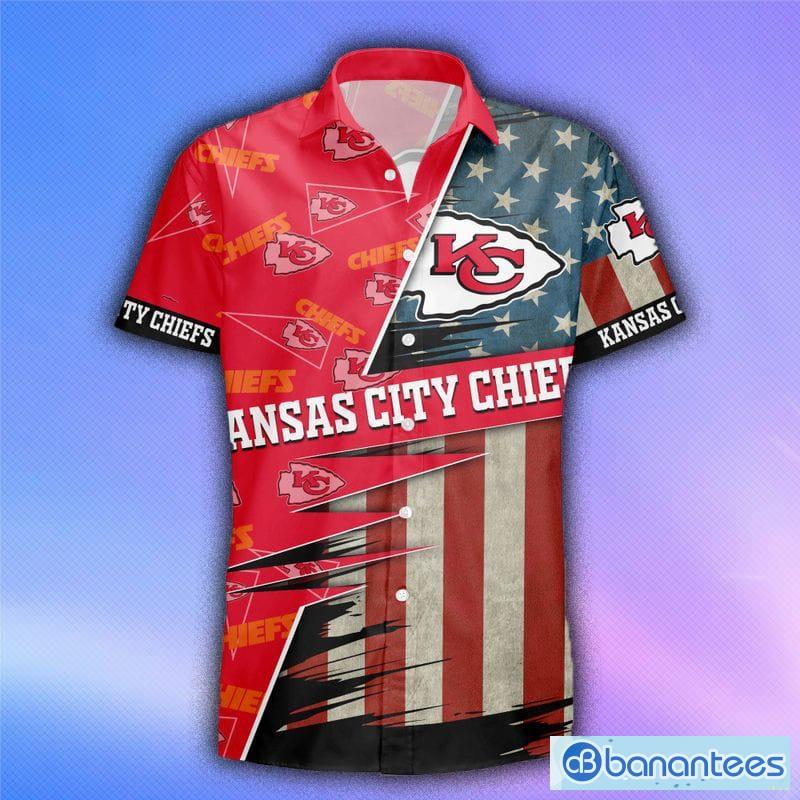 KC Chiefs Logo Men's Hawaiian Shirt, Kansas City Chiefs Clothing