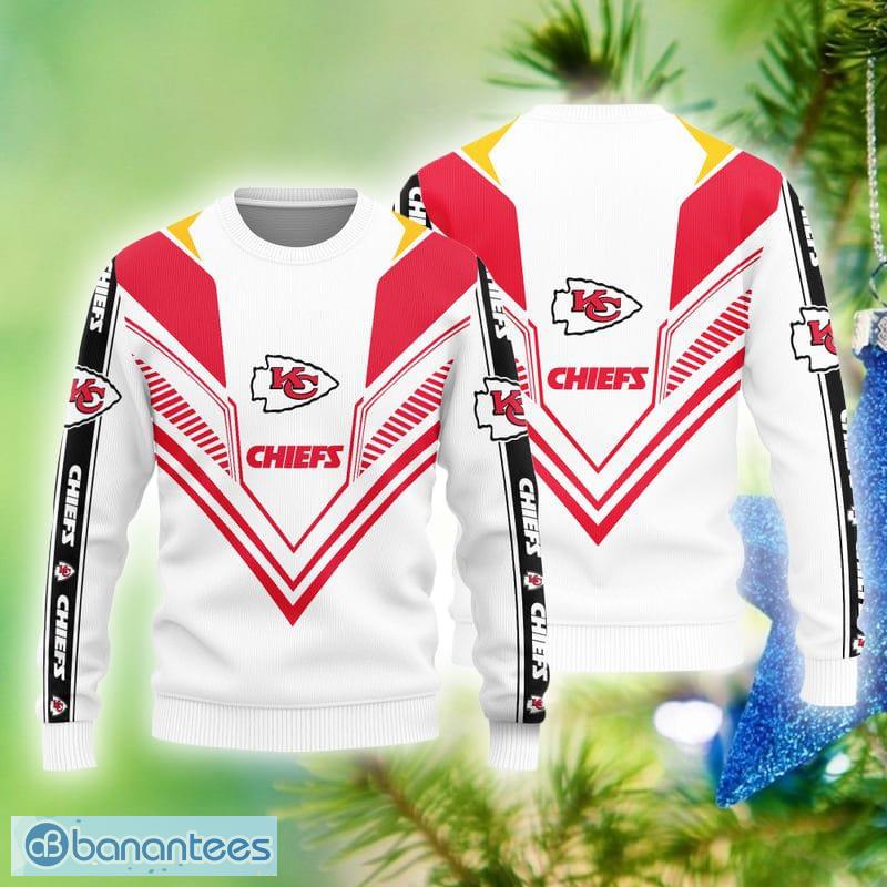 Snow Santa Pattern Logo Kansas City Chiefs Christmas Tree Ugly Christmas  Sweater