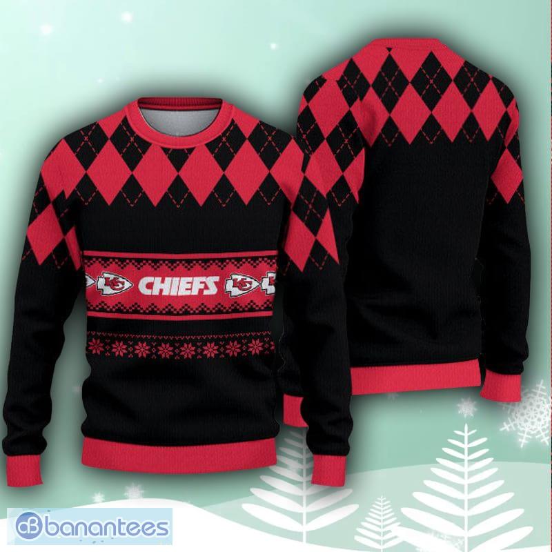 Kansas City Chiefs Christmas Reindeers Pattern Ugly Sweater For Men Women -  Banantees