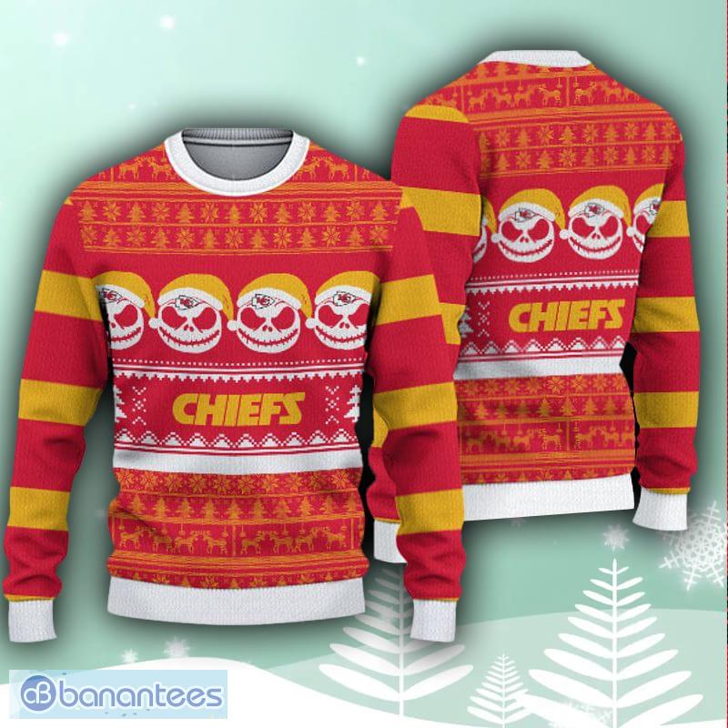 Kansas City Chiefs Christmas Forrest Pattern Ugly Christmas Sweater