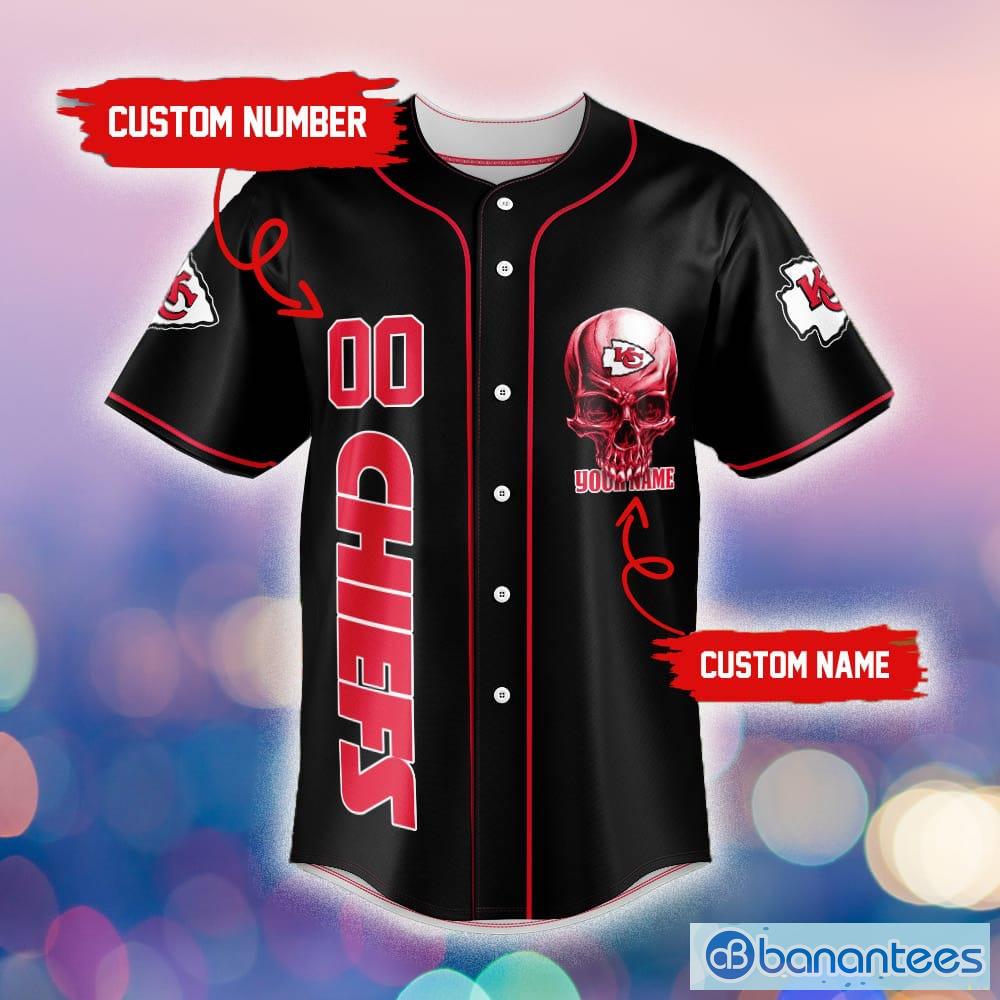Kansas City Chiefs Damn Right NFL Jersey Shirt Skull Custom Number And Name  Gift For Fans Halloween - Banantees
