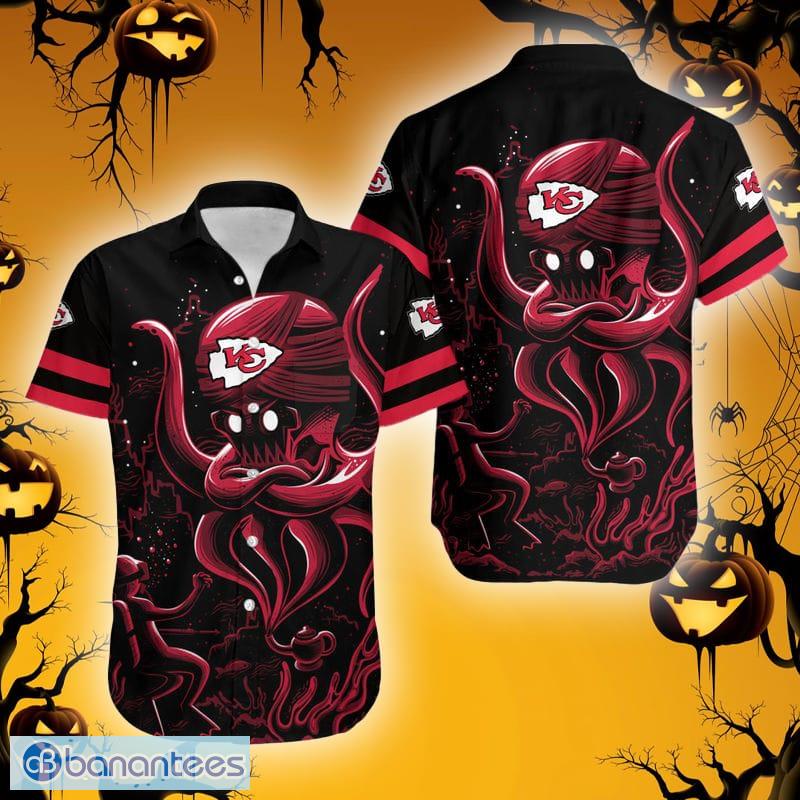 Kansas City Chiefs Octopus Alibaba Genie Halloween Hawaiian Shirt Gift Fans  - Banantees