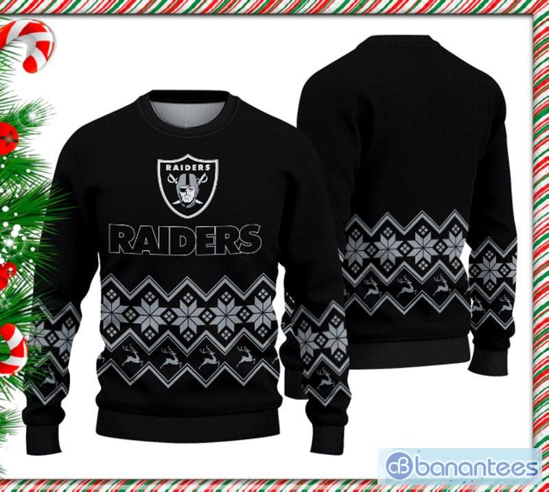 Las Vegas Raiders Knitted Ugly Christmas Sweater AOP Gift For Men And Women  - Limotees