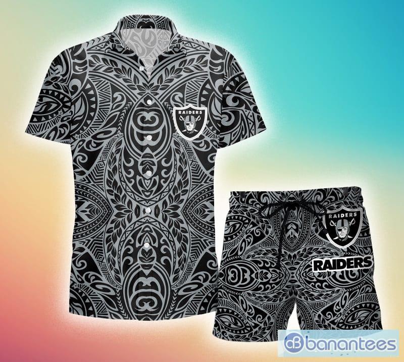 Las Vegas Raiders Custom Name NFL Hawaiian Shirt And Shorts Gift For Men  And Women Fans - Banantees