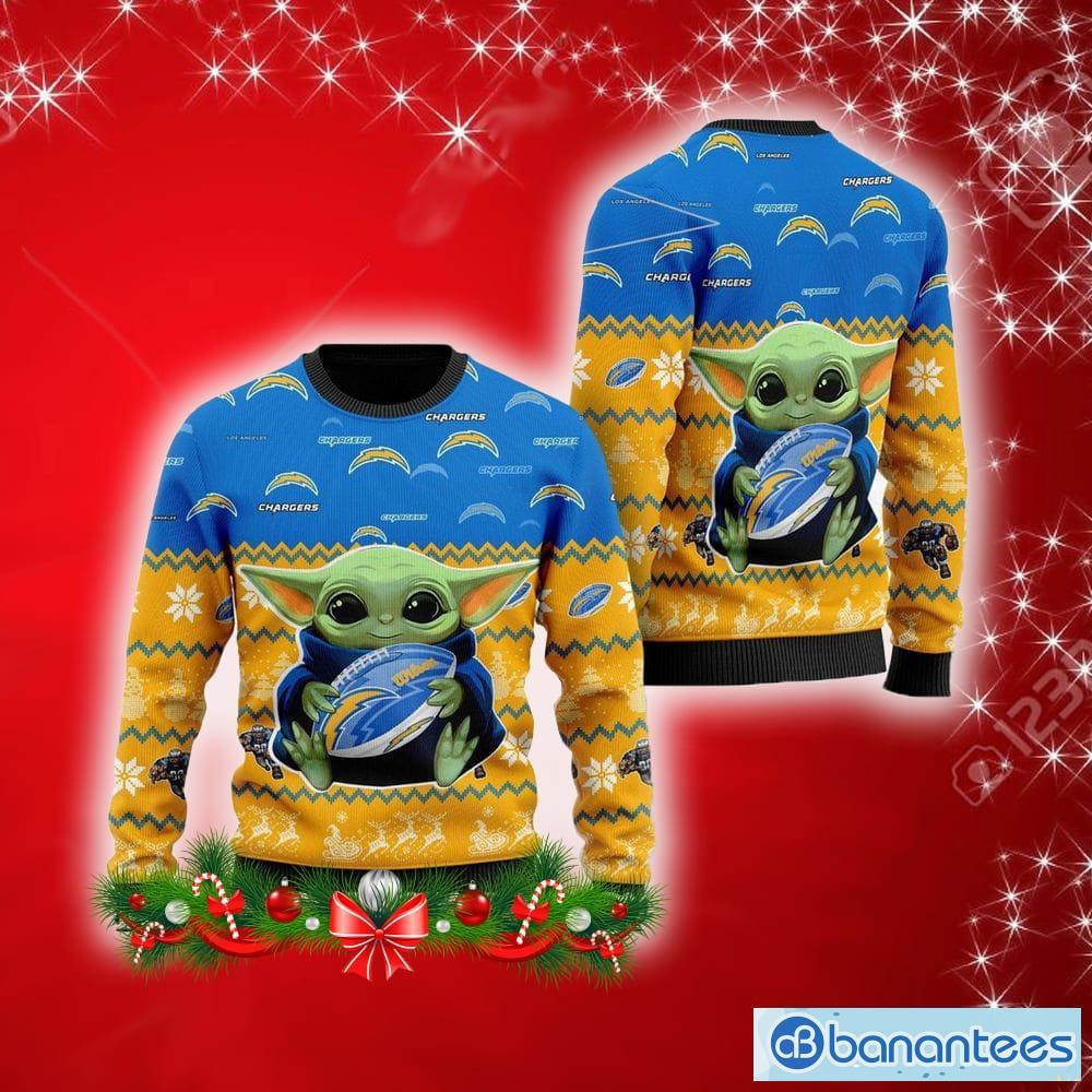 Los Angeles Charger Baby Yoda Ugly Christmas Sweater - T-shirts