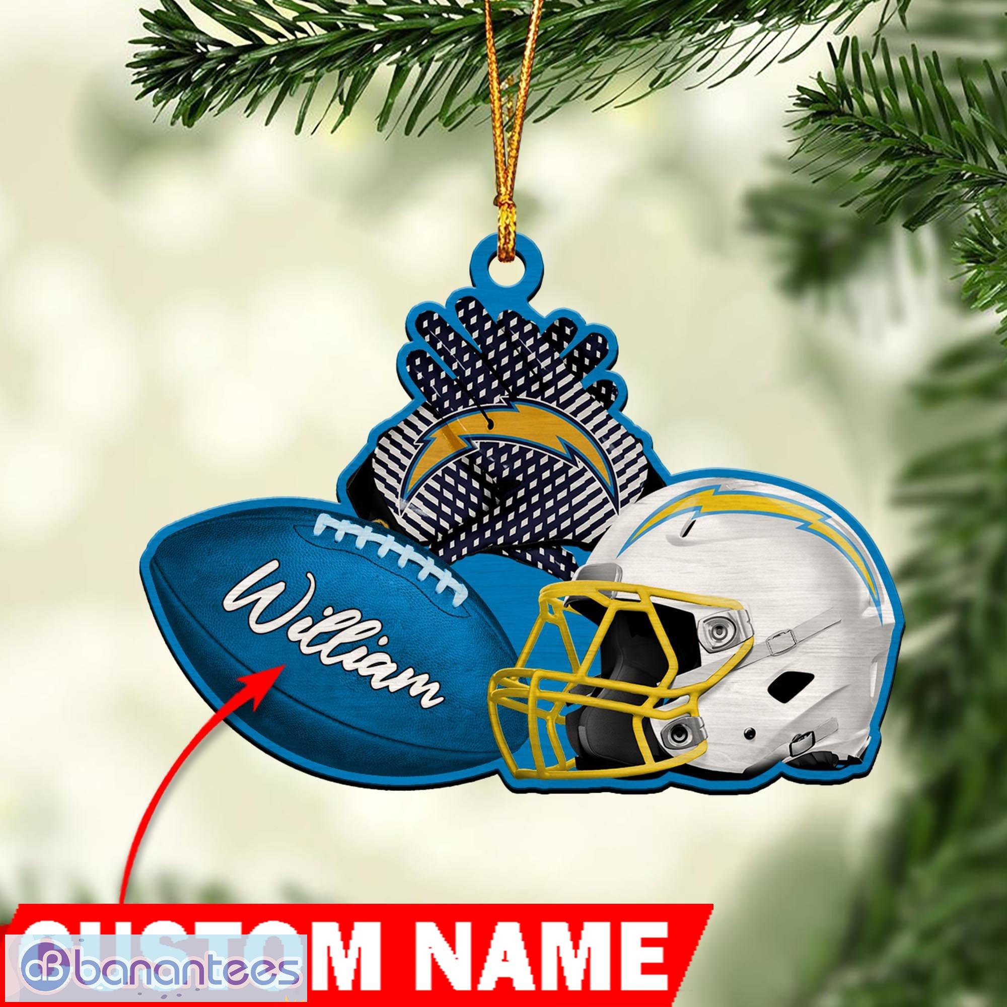 Personalized Name and Number Los Angeles Chargers christmas