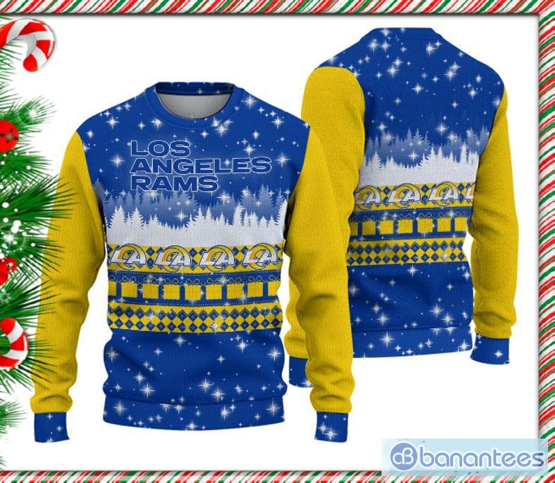 Los Angeles Rams Christmas Santa Claus Pattern Ugly Sweater For Men Women -  Banantees