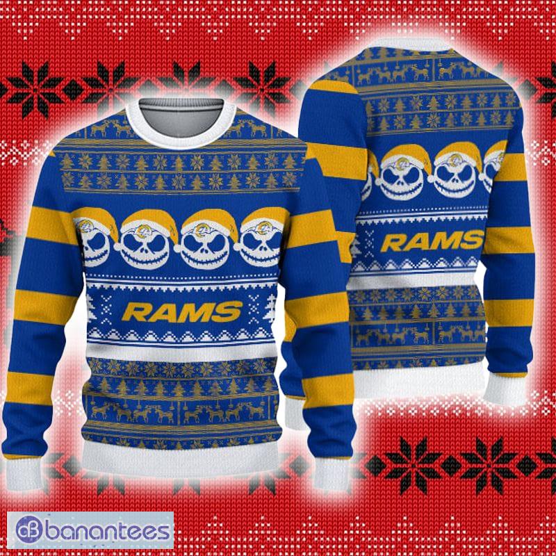 Los Angeles Rams Christmas Santa Claus Pattern Ugly Sweater For Men Women -  Banantees