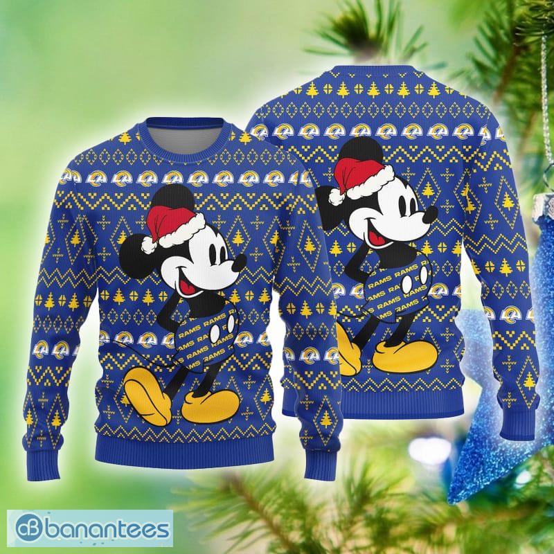 Los Angeles Rams And Mickey Mouse Ugly Christmas Sweater